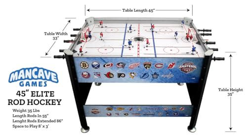 MANCAVE GAMES 45" NHL Elite Rod Hockey Game Multicolor