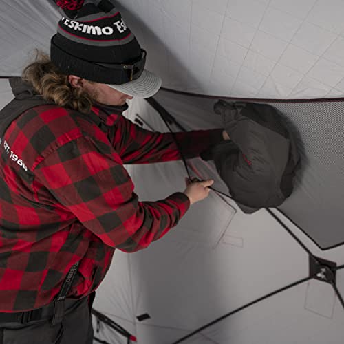 Eskimo Outbreak 650XD Pop-up Portable Insulated Ice Fishing Shelter 5-7 Person Red/Black