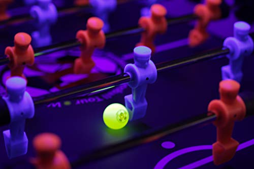 Warrior Table Soccer Professional Black Light Foosball Table Blue, Red