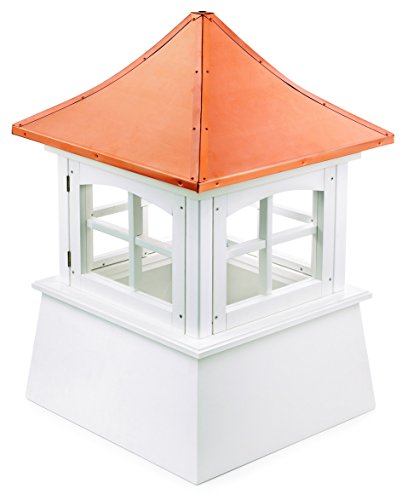 Good Directions Windsor Vinyl Cupola with Copper Roof 30" x 45" White