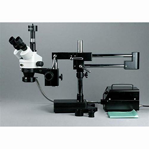 AmScope Digital Trinocular Stereo Zoom Microscope 3.5X-90X Black