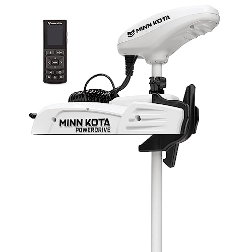 Minn Kota Riptide PowerDrive 70 lb Thrust 54" Shaft Wireless Remote White