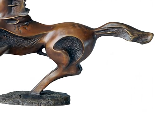 FENGSHUI-CAISHEN Pure Copper Horse Statue Large Brown