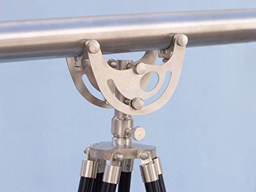 Hampton Nautical Floor Standing Anchormaster Telescope Brushed Nickel 65