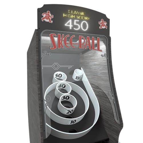 Skee-Ball Arcade Table Machine Game - Premium Nostalgic Family Fun (Coal)