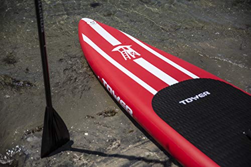 Tower Paddle Boards iRace Inflatable 12’6” Stand Up Paddle Board Red, White