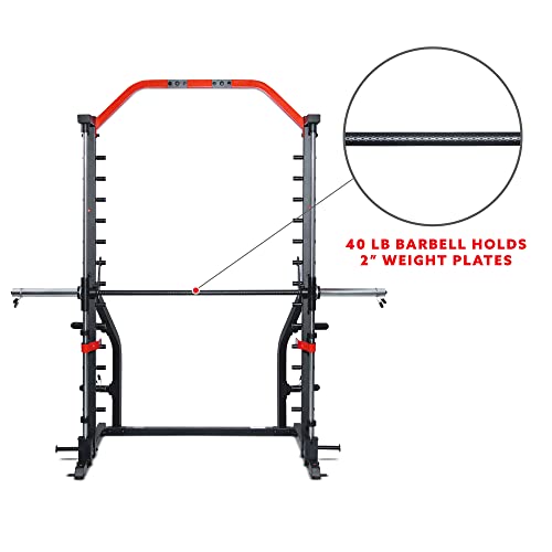 Sunny Health & Fitness Premium Squat Smith Machine Black