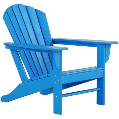 Costaelm Portside Classic Outdoor Adirondack Chairs Set of 8 Pacific Blue