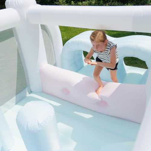 Bounceland Obstacle Dream Bouncer Combo with Dual Slides Neutral Color