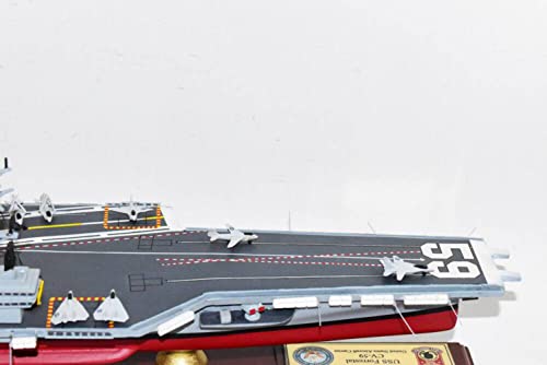 Squadron Nostalgia LLC USS Forrestal CV-59 Aircraft Carrier Mahogany Scale Model Multicolor