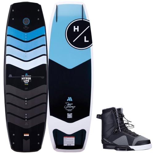 Hyperlite Murray Pro Men's Wakeboard 144 with Team X Bindings Black/Grey