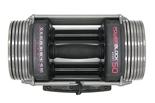 POWERBLOCK Sport 50 Adjustable Dumbbells Grey