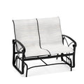 Winston Palazzo Sling Glider Loveseat Black Night/Blue Blush