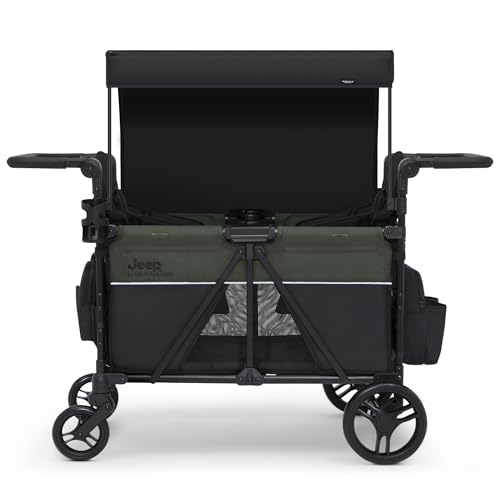 Delta Children Jeep Aries Stroller Wagon Convertible Seats Black/Green