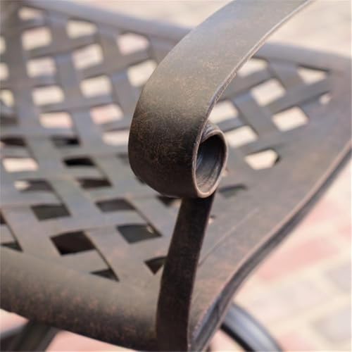 Christopher Knight Home Alfresco 37" Cast Aluminum Bar Set 3-Pcs Bronze