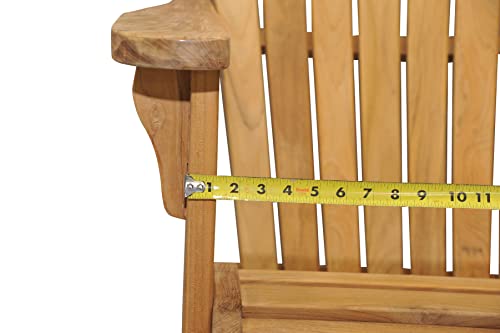 GOLDENTEAK Premium Teak Adirondack Chairs - Pair Golden Honey Brown