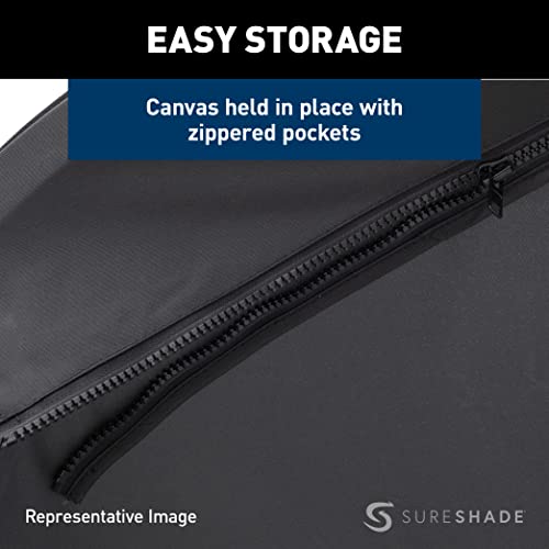 SureShade Power Pontoon Bimini Top Black