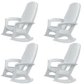 Semco Rockaway Heavy-Duty Outdoor Rocking Chair White (4 Pack)