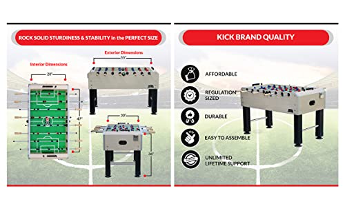 KICK Gemini 55" Foosball Table Beige/Black/Green