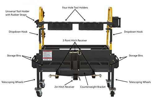 Bigtoolrack Mobile Work Station Counter-Weight and Storage Attachment Orange