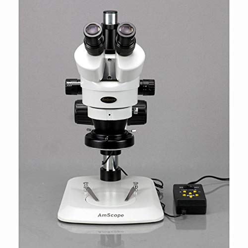 AmScope Digital Trinocular Stereo Zoom Microscope with LED Light Multi