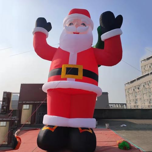 YBZCHLM Giant Christmas Inflatable Santa Claus with Gift Bag and LED Lights Red Model 1 33ft