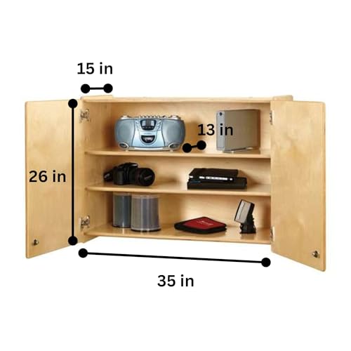 Jonti-Craft Lockable Wall Cabinet Yellow