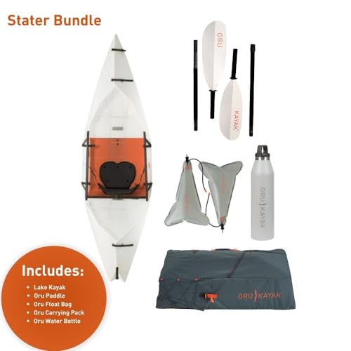Oru Kayak Foldable Lake Starter Bundle White
