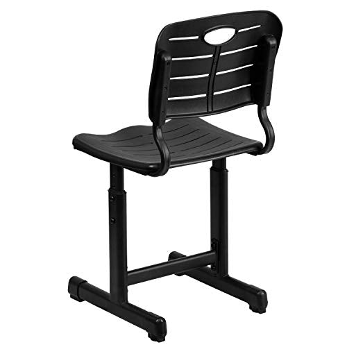 Flash Furniture Nila Adjustable Height Student Chairs Set of 6 Black