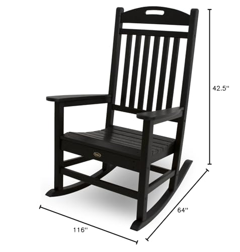 TREX Yacht Club 3-Piece Rocker Chair Set Charcoal Black