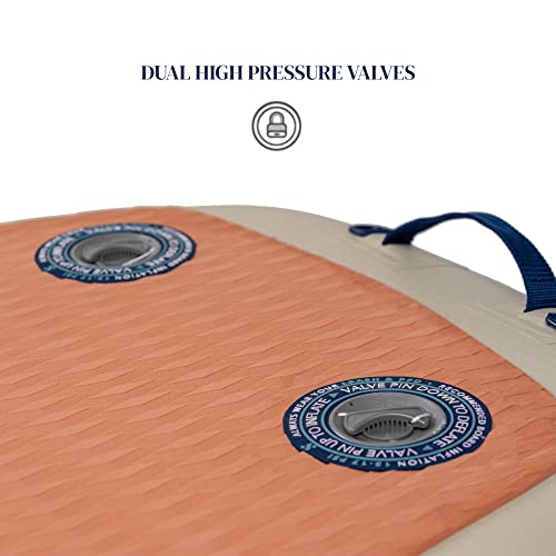 ISLE Surf and SUP Megalodon Inflatable Paddle Board & iSUP Bundle Seafoam/Peach