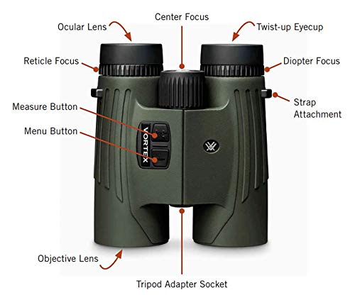 Vortex Optics Fury HD 5000 10x42 Laser Rangefinding Binoculars Green