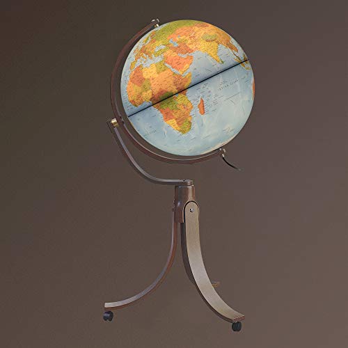 Waypoint Geographic Emily 20” Illuminated Decorative Globe Blue Ocean Styling