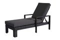Teva Furniture Bora Bora Two-Tone Wicker Rattan Chaise Lounge Grey
