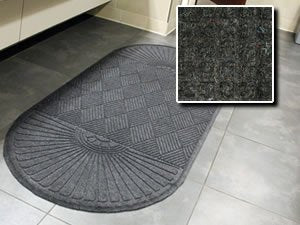 FloorGuard Heavy Duty All Purpose Entrance Mat Diamond 6' x 18' Charcoal