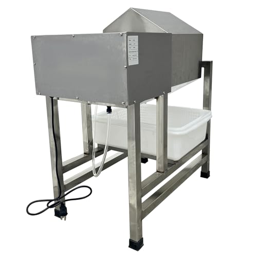 LGXEnzhuo 110V 32L Electric Vacuum Pump Meat Vegetable Tumbler Marinator Stainless Steel Silver