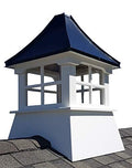Accentua Monterey Cupola 24 in. Square 39 in. High White with Black Aluminum Roof