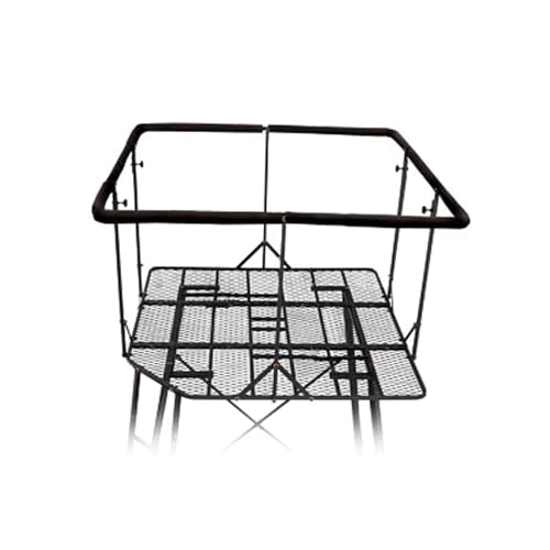 MUDDY 12 Foot Quad Pod Ladder Stand with 57" Platform and Hunting Blind, Epic Camo Multi