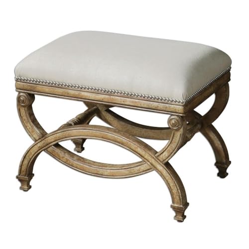 Uttermost Karline Small Bench 23 Inch Champagne Silver Nail
