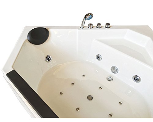 SIMBASHOPPING USA Whirlpool Corner Bathtub Hydrotherapy IBIZA 59.05