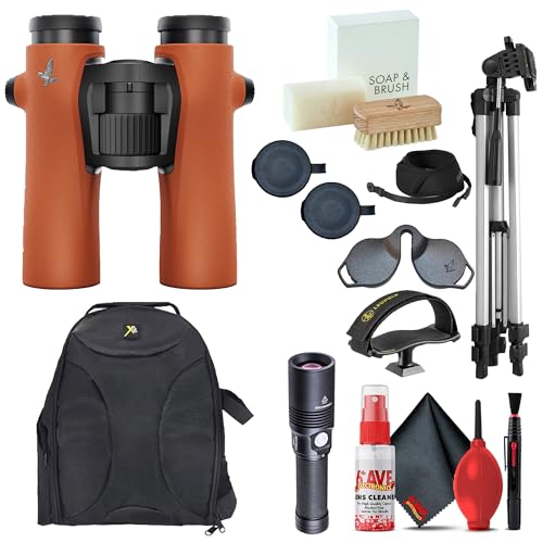 SWAROVSKI OPTIK 8x32 NL Pure Binoculars Orange with Tripod, Backpack, Adapter, Flashlight & Cleaning Kit