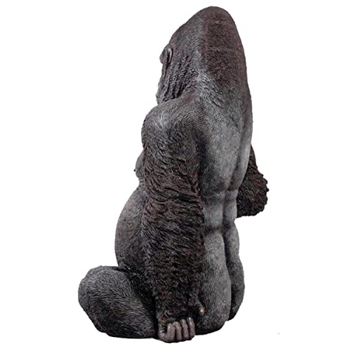 Design Toscano NE9009 Black-back Western Lowland Gorilla Giant Ape Statue Full Color