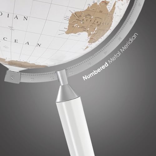 Waypoint Geographic 16" Vasco Da Gama Globe with Wood Stand White
