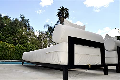 Solis Patio Outdoor Lounge Set with Cushions (Set of 3) Chaise Black Sage