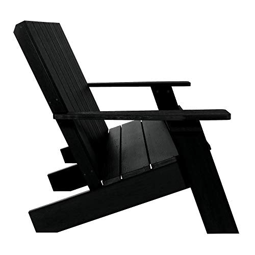 Highwood Italica Modern Outdoor Adirondack Loveseat Black