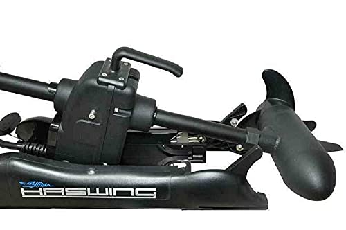 PARKHO HASWING Electric Trolling Motor 24V 80LB 60 Inch Black w/ Remote + Quick Release + Foot Control