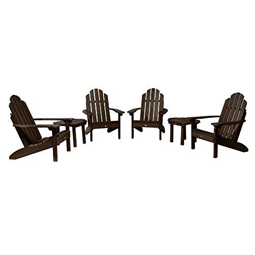Highwood Adirondack 6pc Set with Side Tables Weathered Acorn
