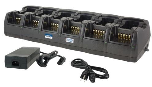 Sandown Wireless Premium Multi-Chemistry 12-Bay Radio Battery Charger for Motorola Radios