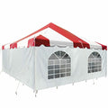 Party Tents Direct 20' x 20' Weekender Canopy Tent with Sidewalls Red
