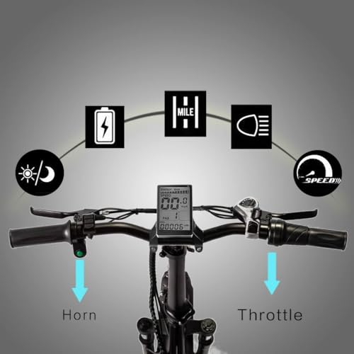 Narrak Fat Tire Folding Electric Bike 48V 624Wh Lithium Removable Battery Peak 1100W Brushless Motor Max Speed 28Mph M5 Large LCD Display Suspension Step-Over Frame for Adults Black/Orange